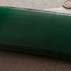 人気の風水カラー「緑色」が魅力のイタリアンレザー財布（メンズ）