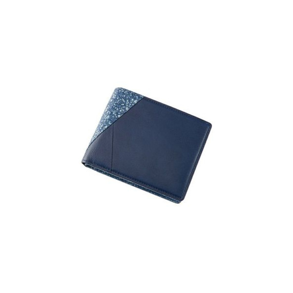 【藍】二つ折り財布（カード札入れ）